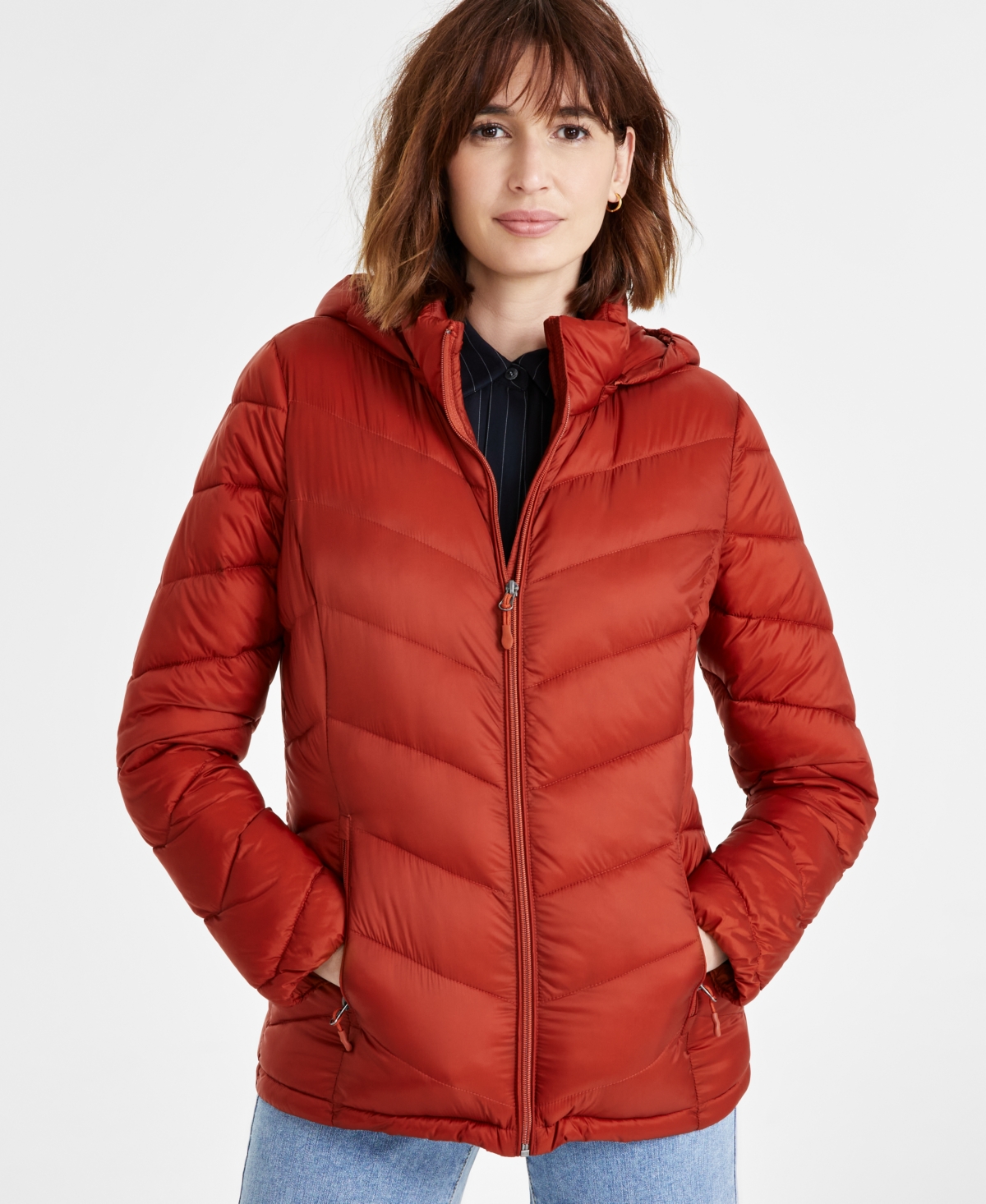 CHARTER CLUB WOMEN'S PACKABLE HOODED PUFFER COAT, CREATED FOR MACY'S 