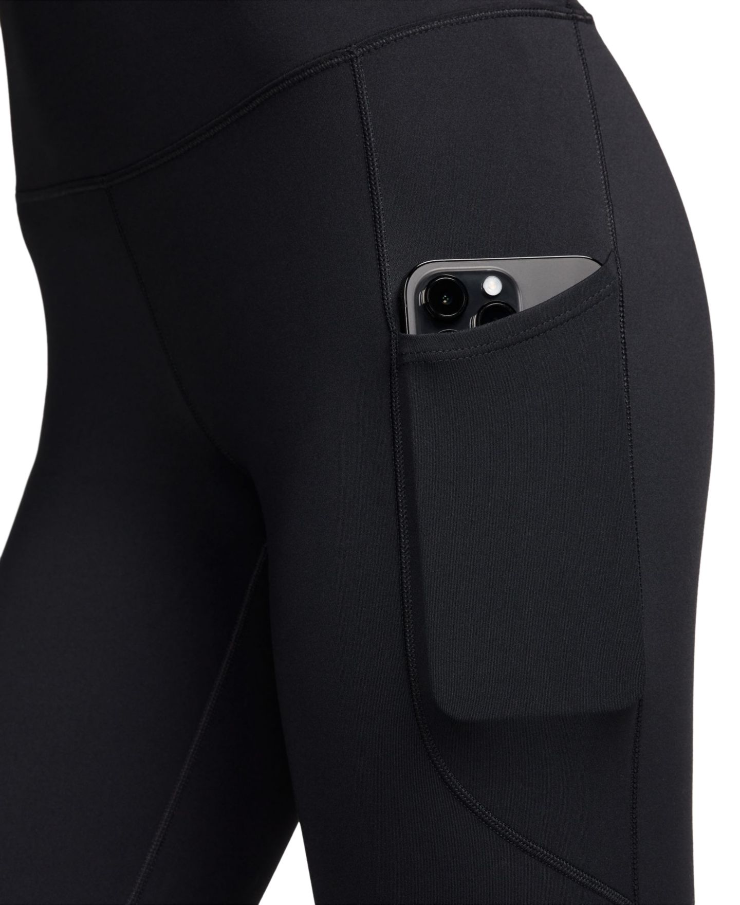 Женские леггинсы Nike One High-Waist 7/8-Leggings, цвет: Чёрный — фото 4