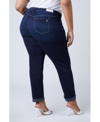 Plus Size Mid Rise Boyfriend Jeans