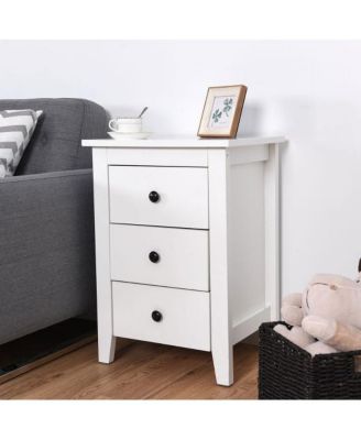 Modern Storage End Beside Nightstand with 3 Drawers