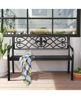 Patio Heavy-Duty Metal Garden Bench