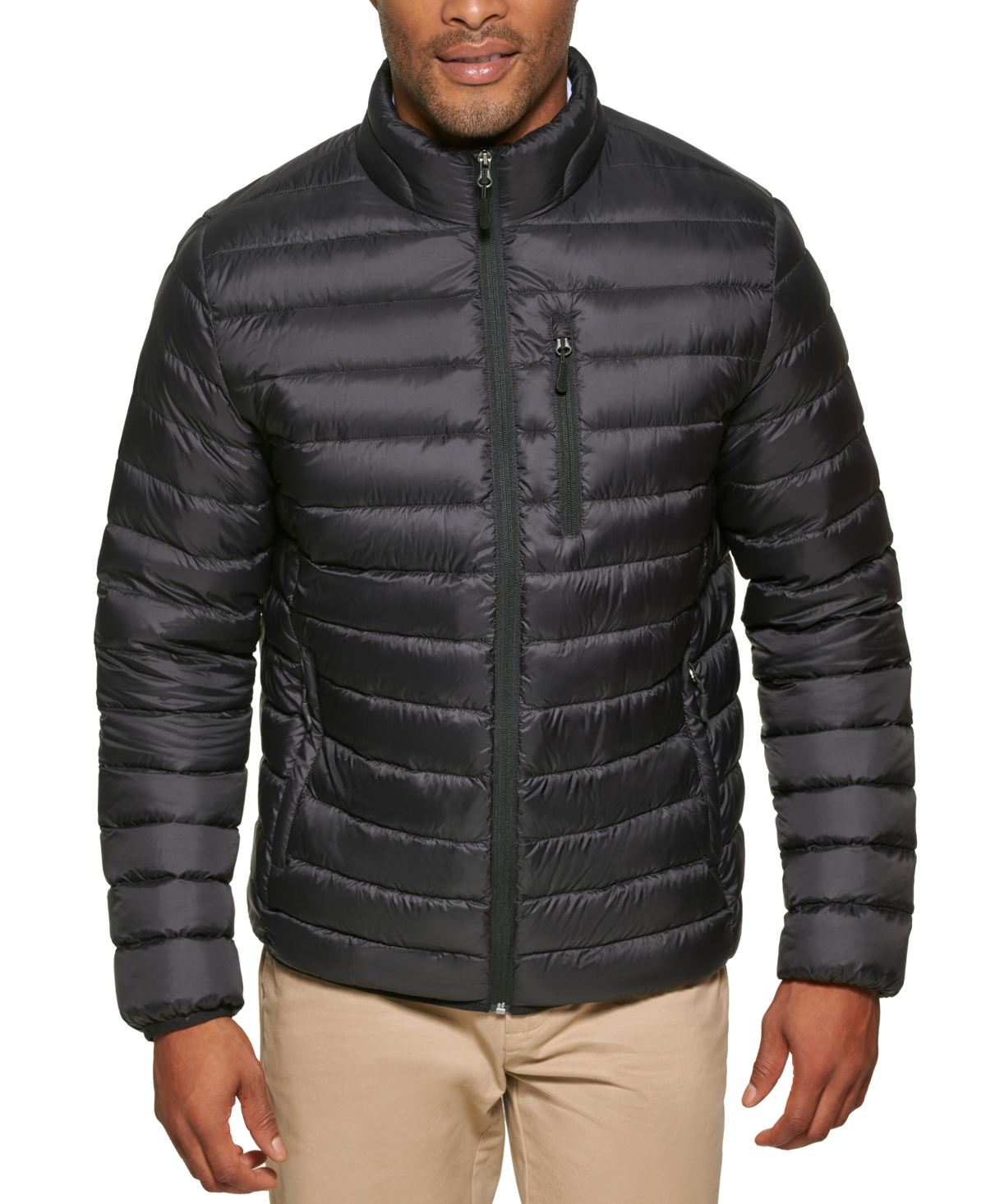 Shop Club Room Men's Quilted Packable Puffer Jacket, Created For Macy's In Black,teal