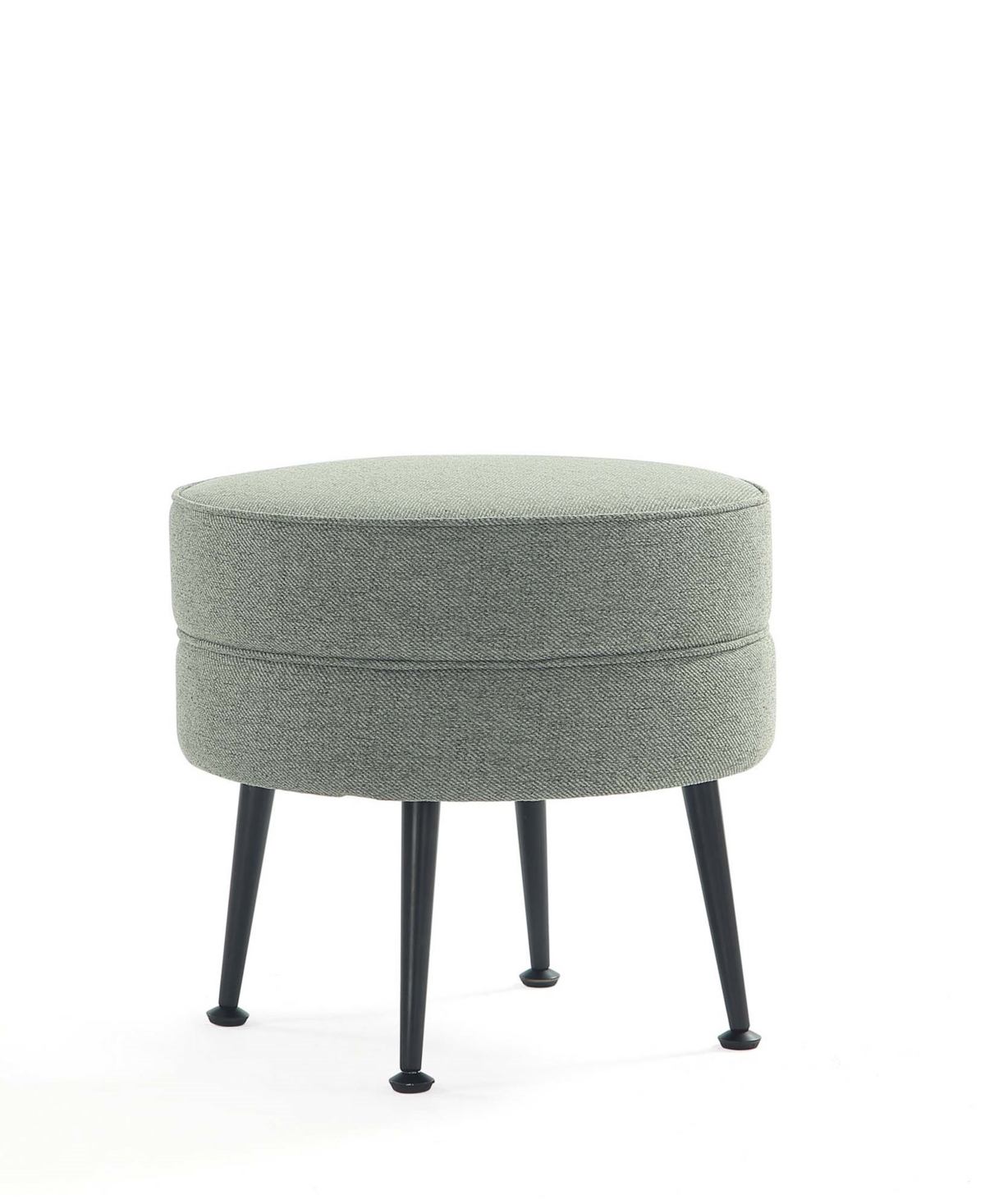 Manhattan Comfort Bailey 18.11" Woven Polyester Blend Upholstered Rubberwood Ottoman In Sage