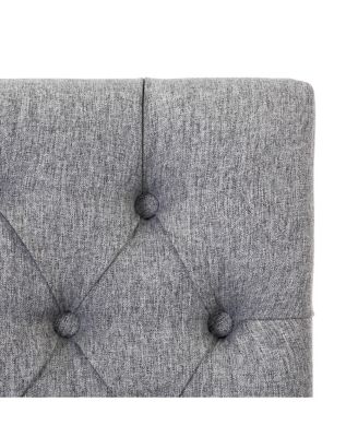 Linen Fabric Tufted Bar Stool (Set of 2)