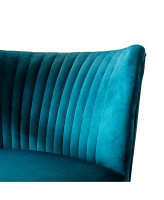 25" Wide  Velvet Upholstered Tufted, Metal Legs Accent Chair