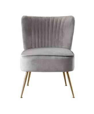 1 piece Velvet 22" Wide Upholstered Tufted Velvet Accent Chair