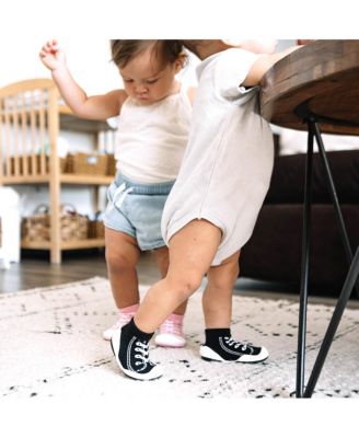 Infant Girl Boy Breathable Washable Non-Slip Sock Shoes Sneakers - Black