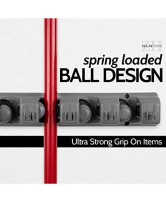 Wall Mount Mop Holder and Broom Hanger (5 Slots)