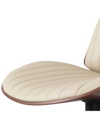 Goulding Adjustable Swivel Bar Stool in Cream Pu Leather