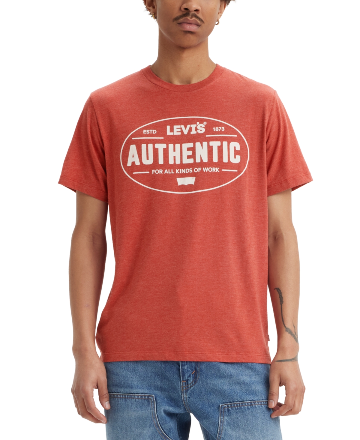 Shop Levi's Men's Authentic Standard-fit Logo Graphic T-shirt In Levis Amer