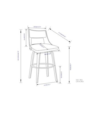 Dallyn Swivel Bar Stool (Set of 2) in Cream Pu Leather