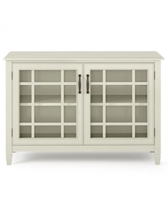 Connaught Solid Wood Low Storage Cabinet in Antique White