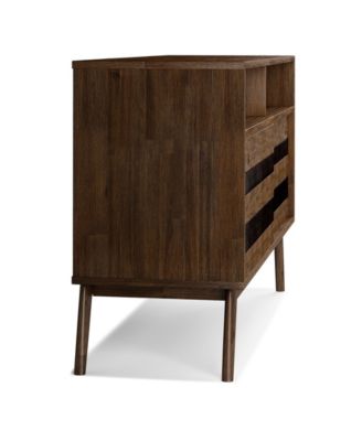 Clarkson Solid Acacia Wood Tv Stand in Rustic Natural Aged Brown For TVs up to 60 inches