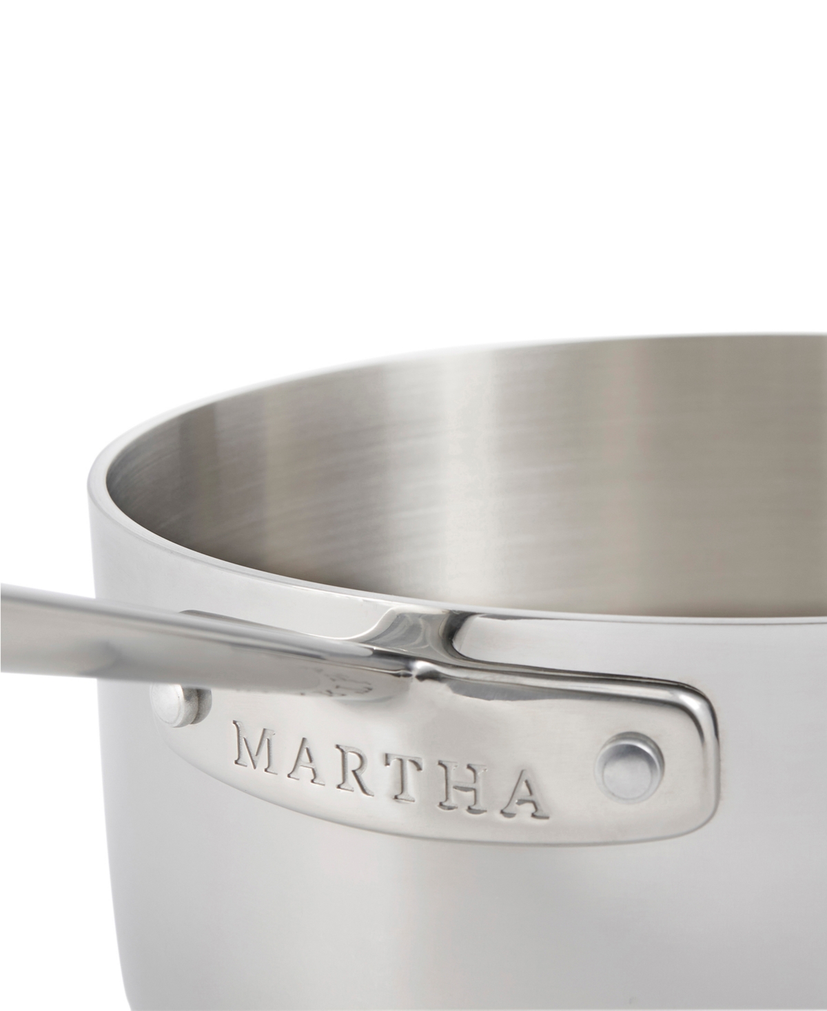 Shop Martha Stewart Collection Martha By Martha Stewart Stainless Steel 4 Qt Saucepan With Lid In Silver
