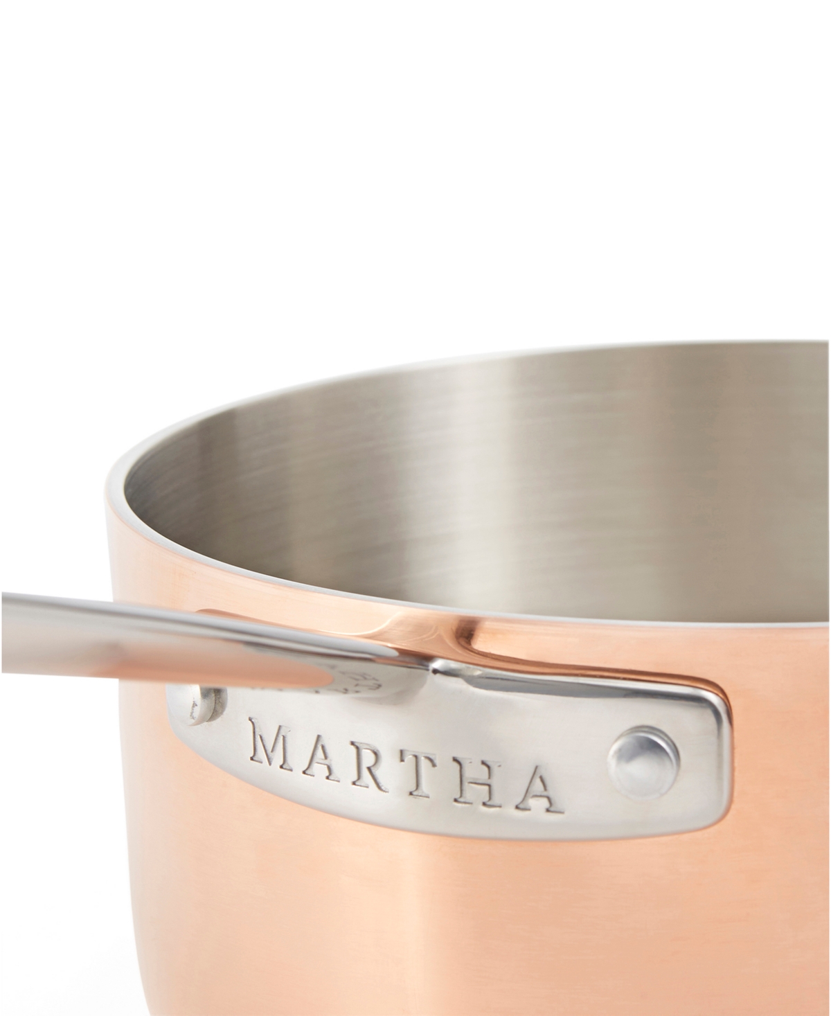 Shop Martha Stewart Collection Martha By Martha Stewart Stainless Steel 2 Qt Saucepan With Lid In Copper