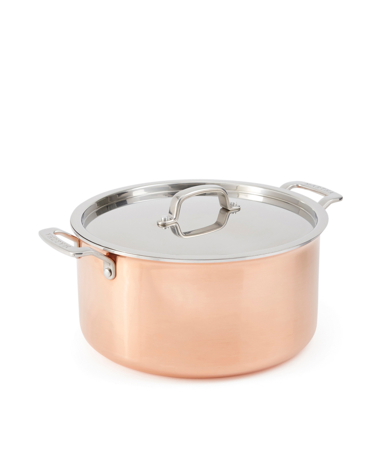 Shop Martha Stewart Collection Martha By Martha Stewart Stainless Steel 8 Qt Stock Pot With Lid In Copper