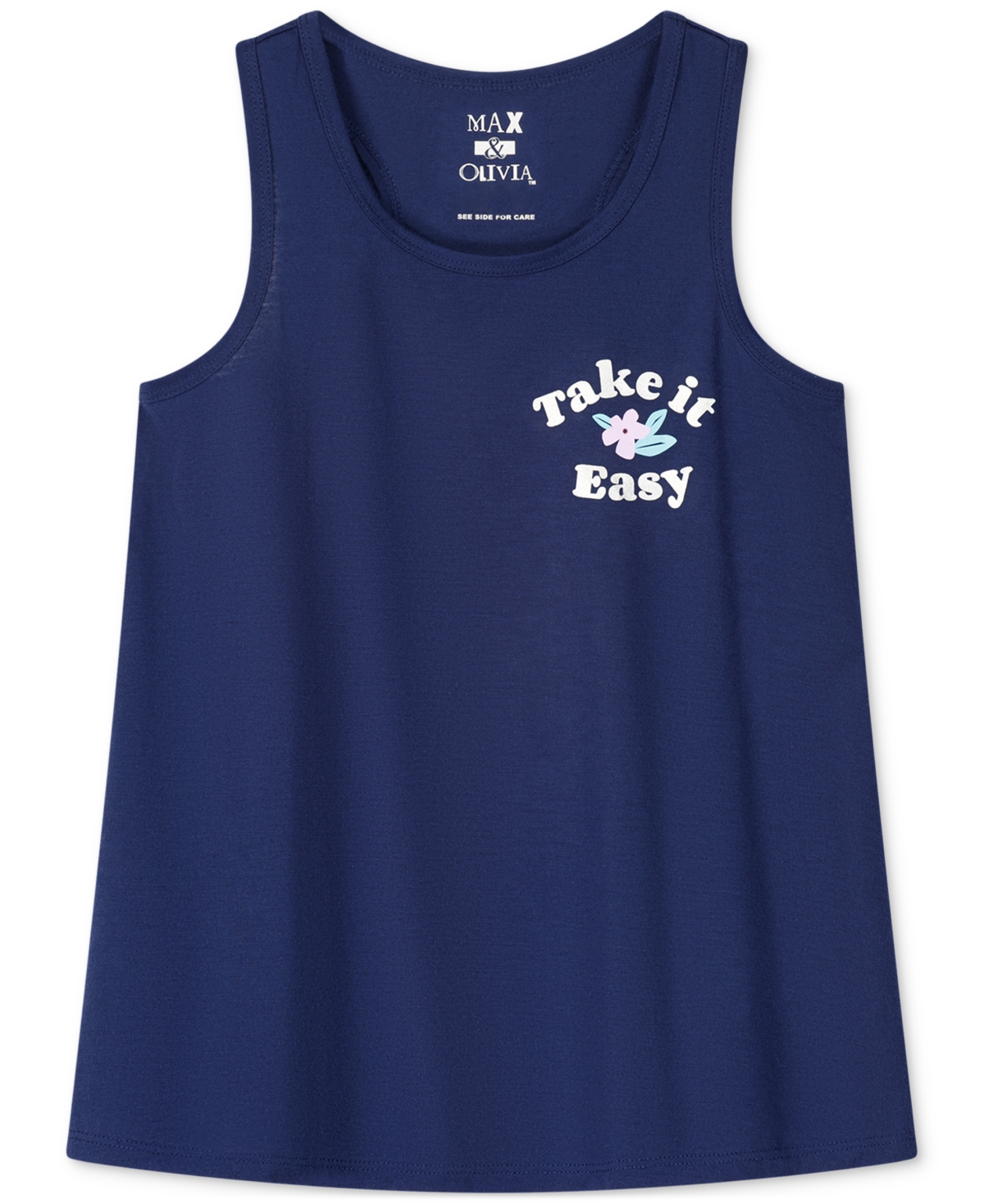 Shop Max & Olivia Max And Olivia Girls 3-pc. Take It Easy Short & Top Pajama Set In Navy