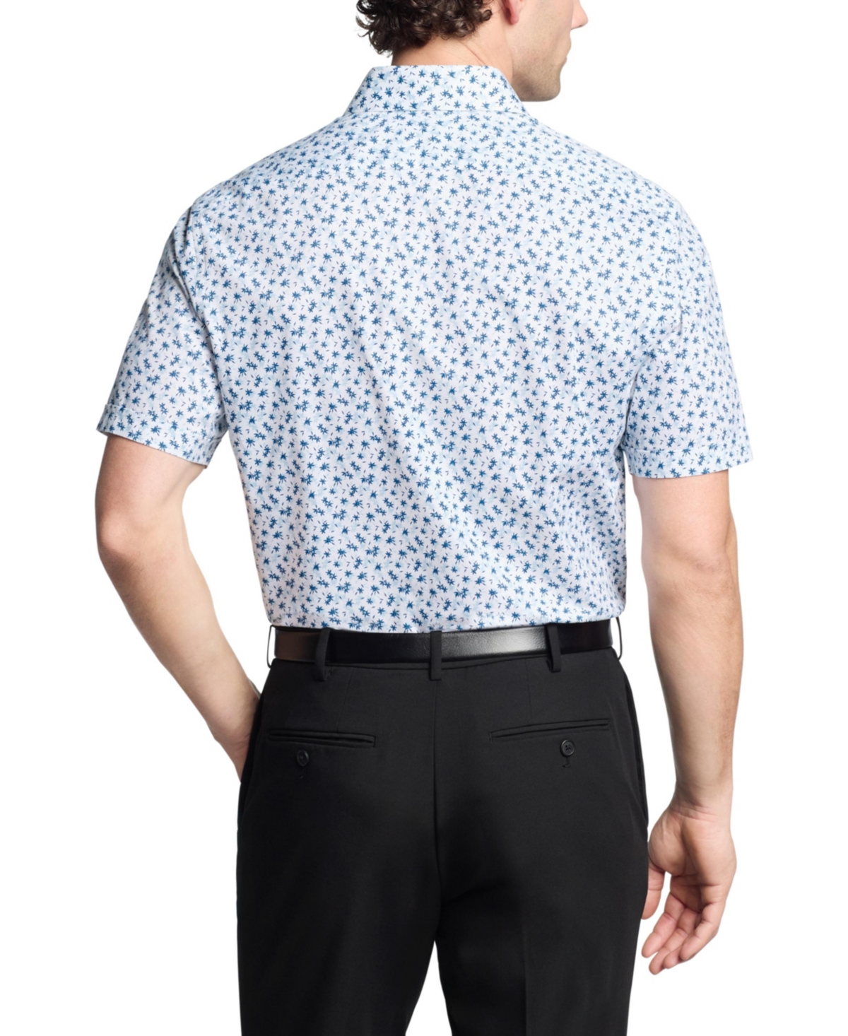 Van Heusen Men's Flex Collar Slim Fit Short Sleeve Dress Shirt