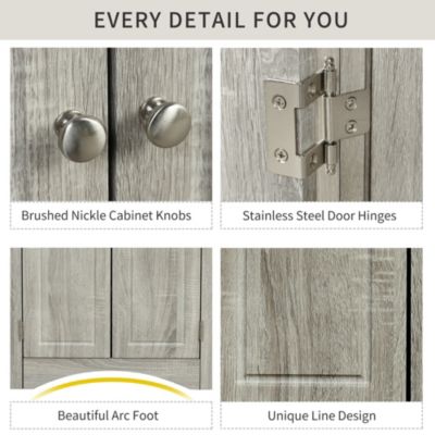  17 x 17 x 31 inches Adjustable Shelf Bathroom Storage Cabinet