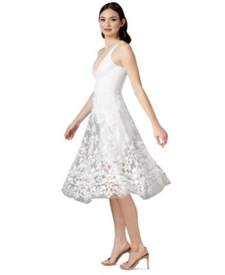 Plunging Darleen Neck Fit & Flare Dress