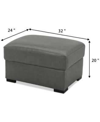 Radley 32"  Leather Ottoman
