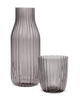 Ribbed Glass Carafe Set