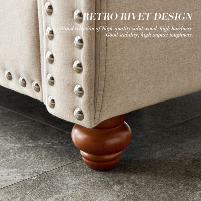 Living Room Sofa Single Seat Chair With Wood Leg Fabric