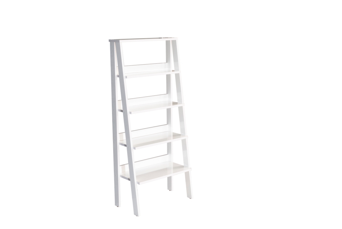Streamdale Furniture Otavio 5 Tier Modern Ladder Bookshelf Organizers, Wood Frame Bookshelf