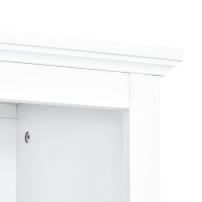 Streamdale Minimalist White Entertainment Wall Unit for TVs Up To 70"
