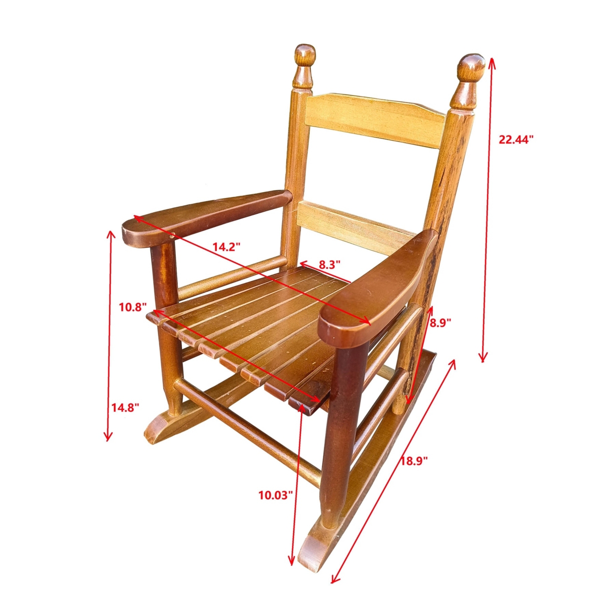 Streamdale Kids Rocking Oak Chair for Indoor/Outdoor Use