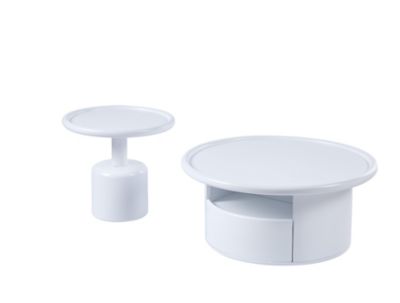 MDF 2 Piece Round Set for Living Room and Bedroom Coffee Table Set