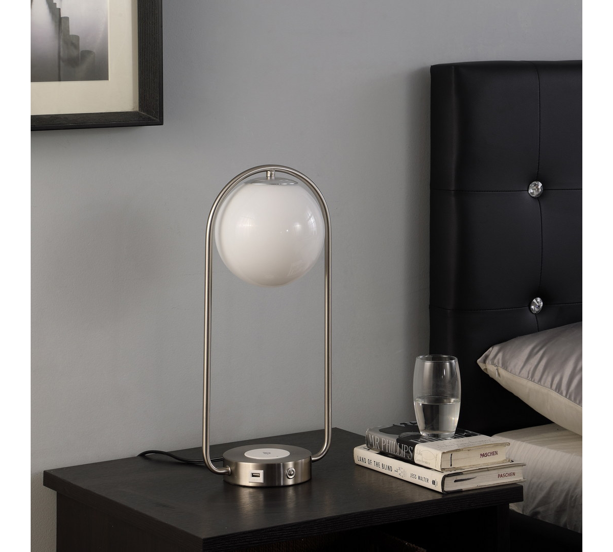 Streamdale Furniture 19.25-Inch-Long Neilsen Retro Table Lamp with Charging Station And Usb Port