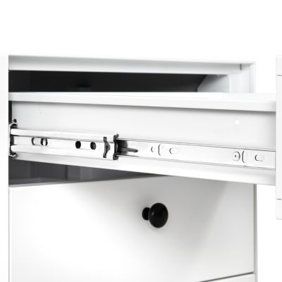 3-Drawer Steel Nightstand for Bedroom/Living Room