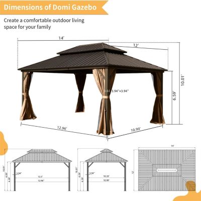 Streamdale 12' x 14' Aluminum Hardtop Gazebo