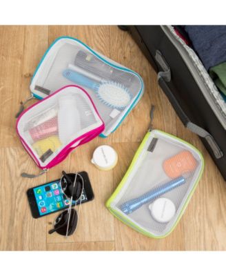 Set of 3 Assorted Piped Pouches