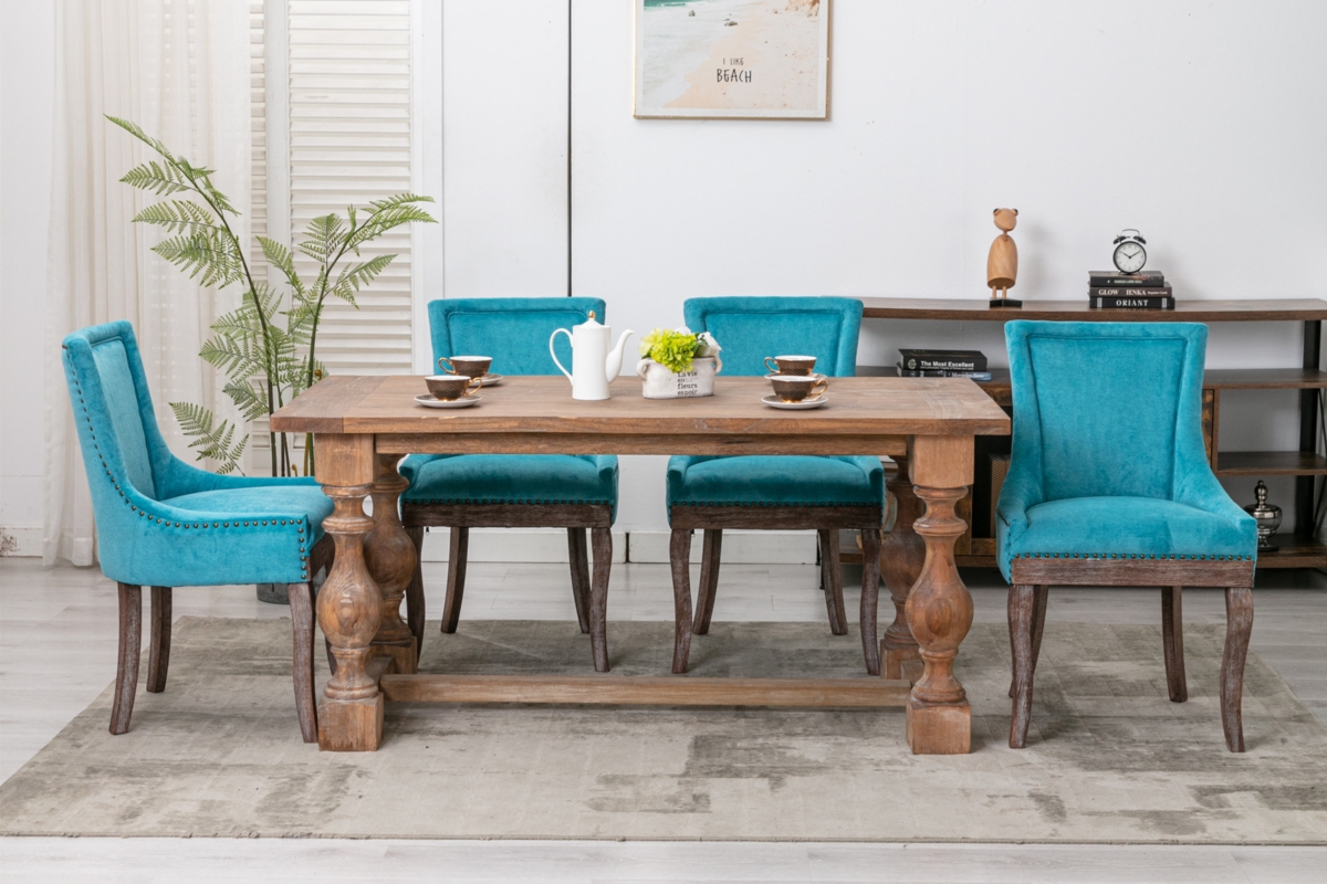 Streamdale Ultra Side Chair Neutral Fabric, Solid Wood