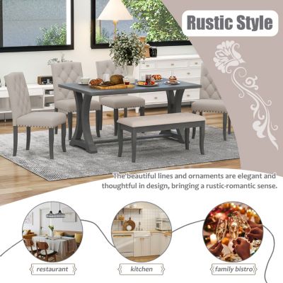 Streamdale Farmhouse 6-Piece Dining Set