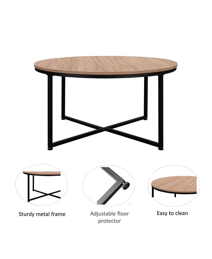 Simplie Fun Modern Round Metal Coffee Table - Macy's