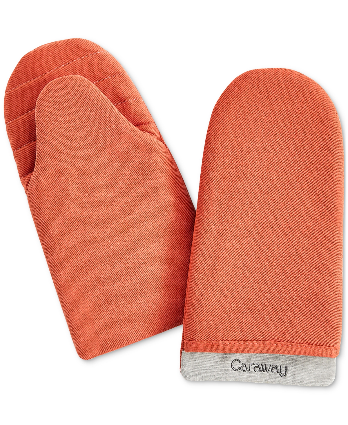 2-Piece Cotton Double-Layered Oven Mitt Set - Perracotta