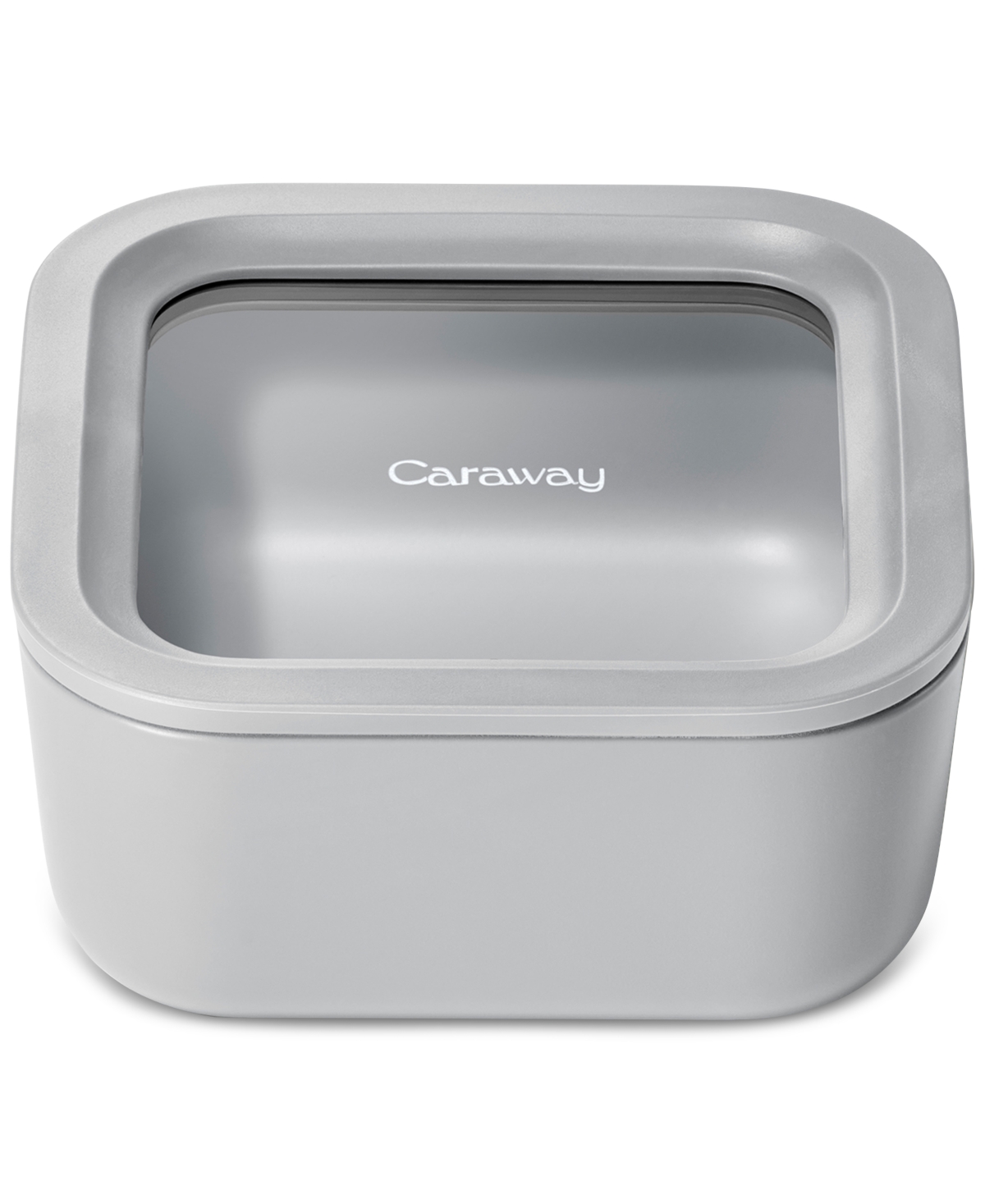 Shop Caraway 4.4-cup Square Glass Food Storage & Lid In Gray