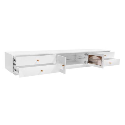 Elegant TV Stand for TVs, Glass Doors
