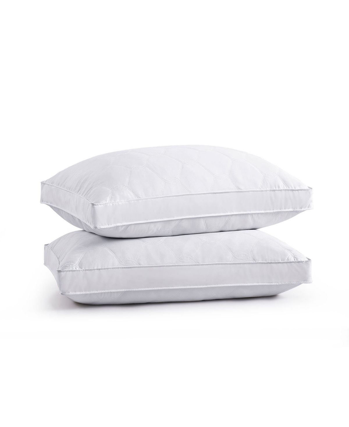 Unikome Medium Density Goose Feather Gusset 2-pack Pillows, Standard In White