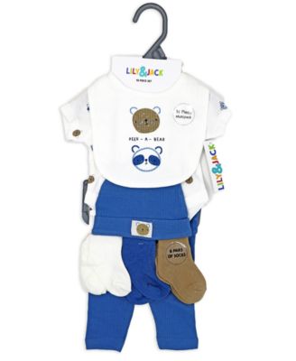 Rock A Bye Baby Boutique Baby Boys 10 Piece Layette Set, Blue Bear
