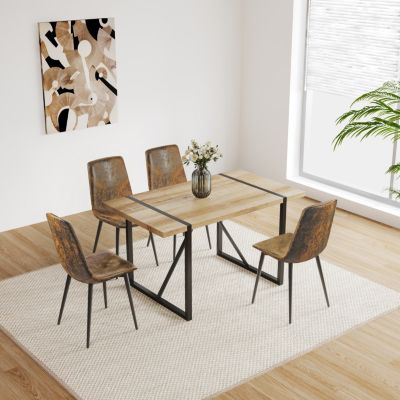 Industrial Wood Dining Table