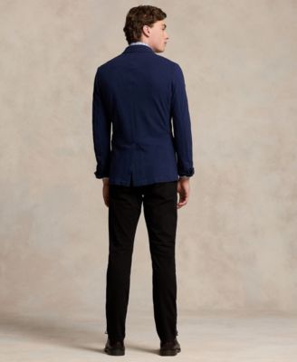 Shop Polo Ralph Lauren Mens Mesh Blazer Dress Shirt Silk Tie Stretch Jeans Oxford Shoes In Brown