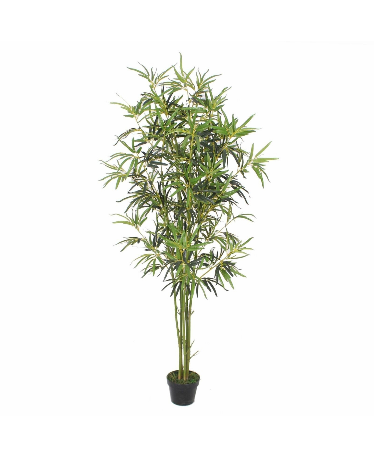 6 Feet Artificial Bamboo Silk Tree Decorative Planter - Green