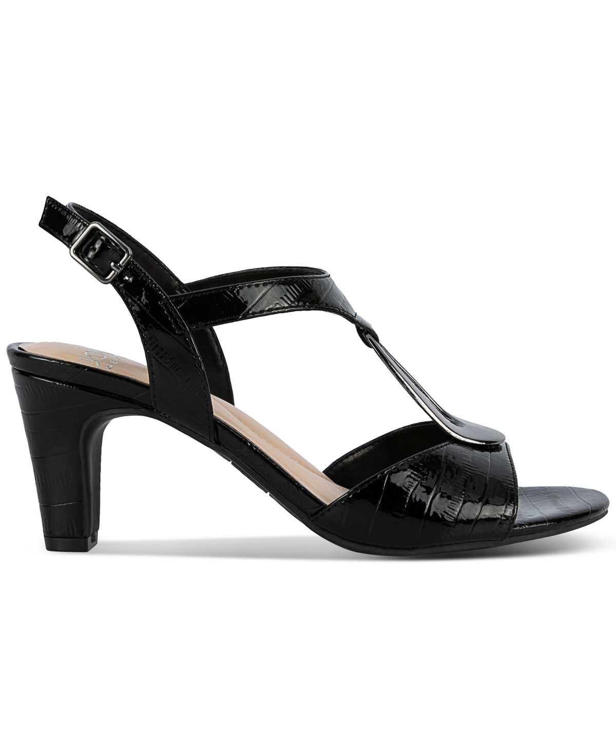 Shop Jones New York Danee Embellished Hardware Dress Sandals, Created For Macy's In Black