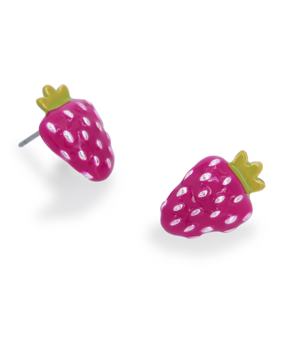 Shop Betsey Johnson Fuchsia Strawberry Stud Earrings