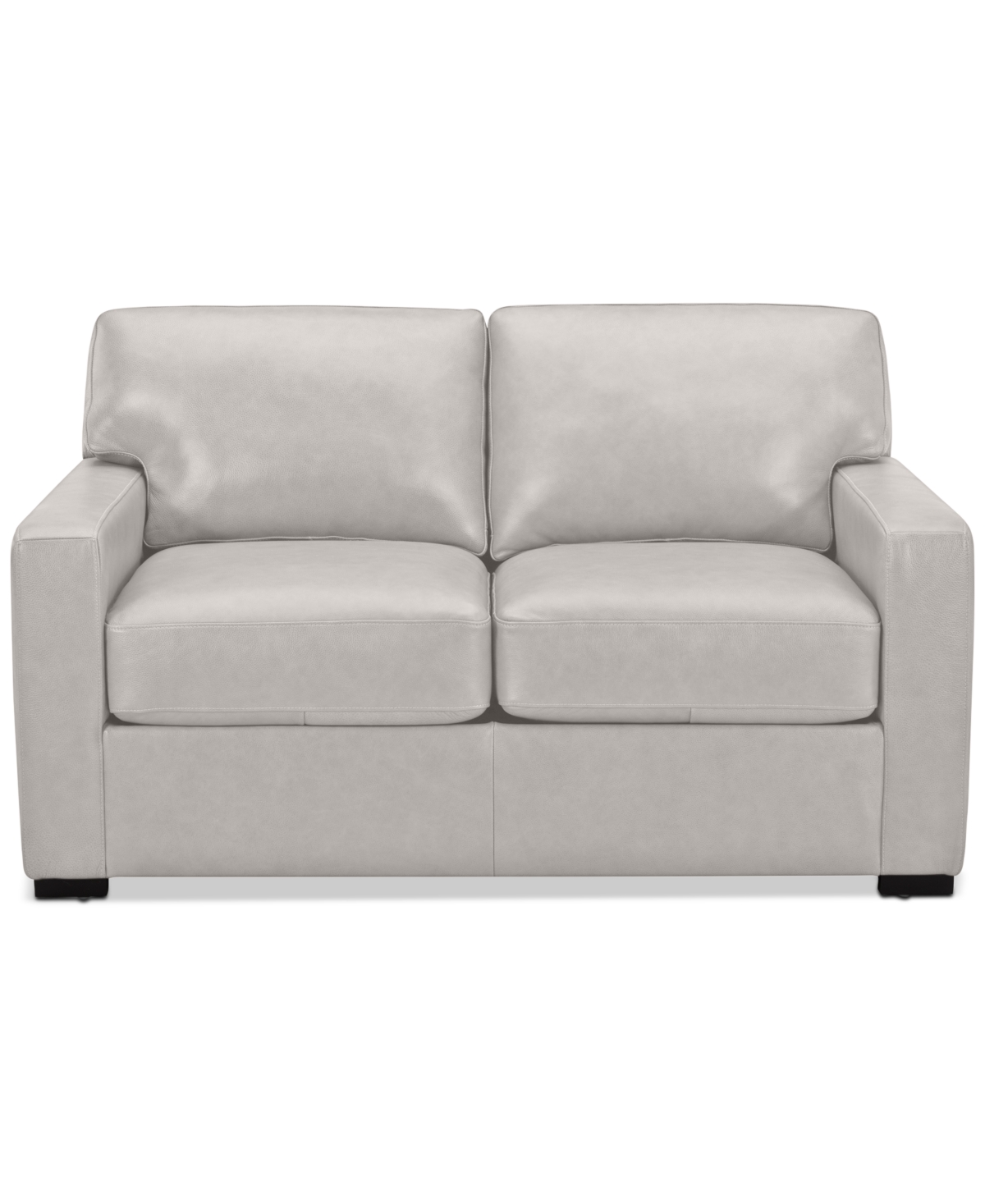 Shop Macy's Radley 61" Leather Loveseat, Created For  In Ash