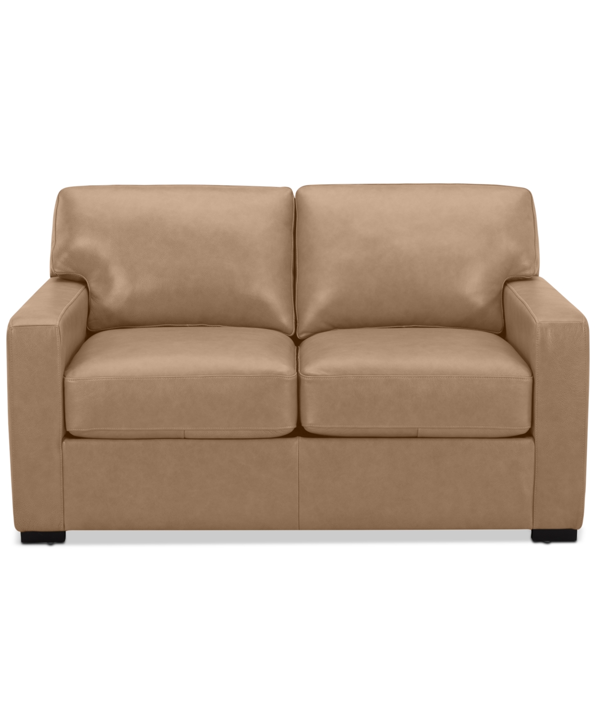 Shop Macy's Radley 61" Leather Loveseat, Created For  In Light Natural